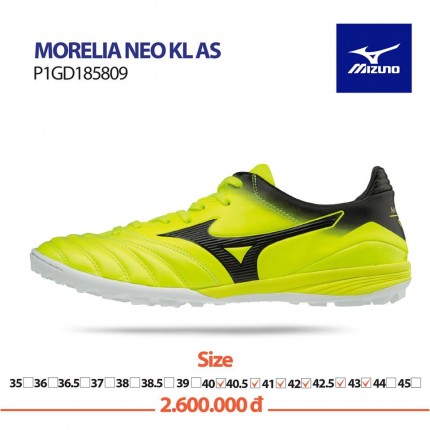 Giày bóng đá Morelia Neo KL AS vàng chanh
